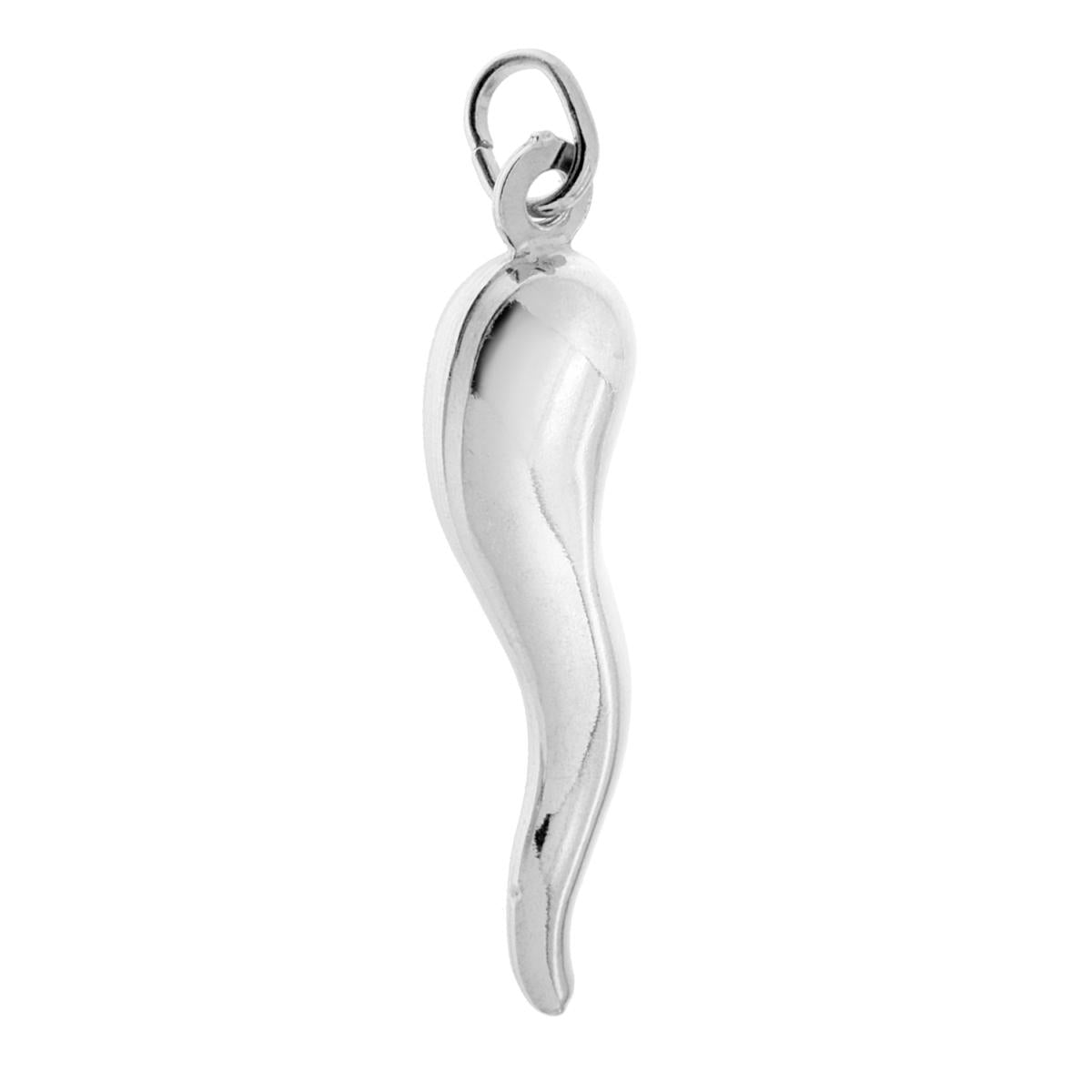 Ciondolo Portafortuna Corno mm 42 in ARGENTO 925