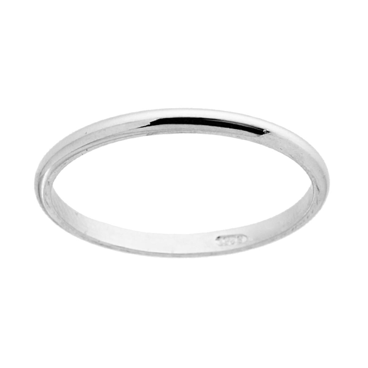 Anello Fedina Fermanello mm 1.8 in ARGENTO 925 Galvanica Rodio