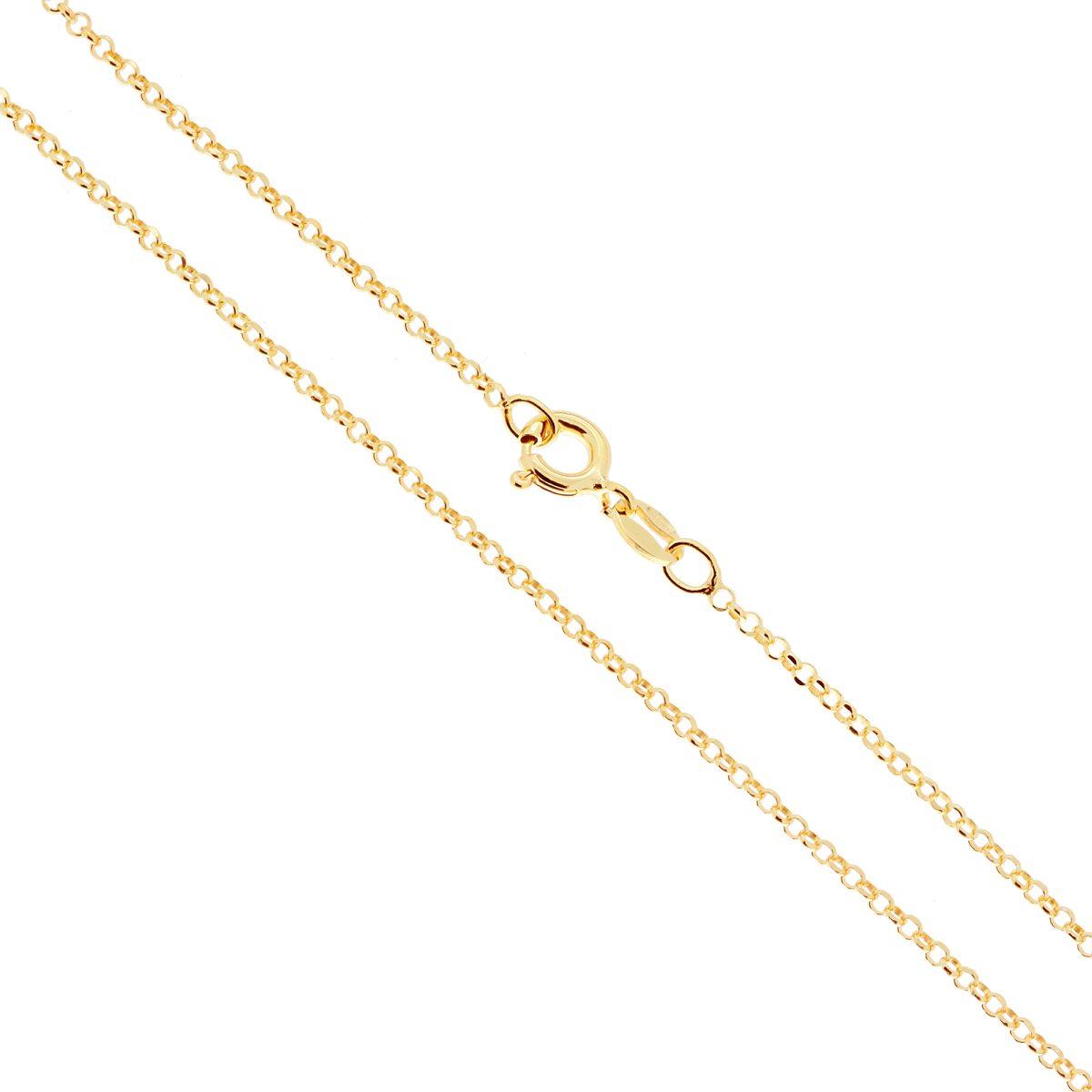 Catena Rolo Diamantata 025 sezione mm 1.7 lunghezza cm 40 in ARGENTO 925 Galvanica Oro