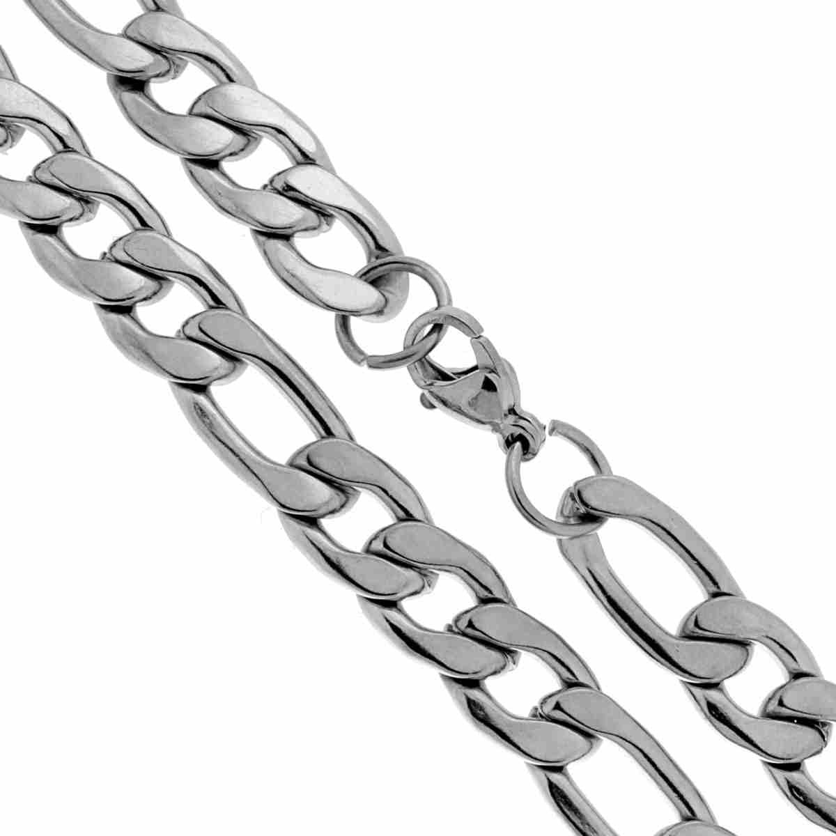 Catena Figaro sezione mm 9,5 lunghezza cm 55 in ACCIAIO Brunito