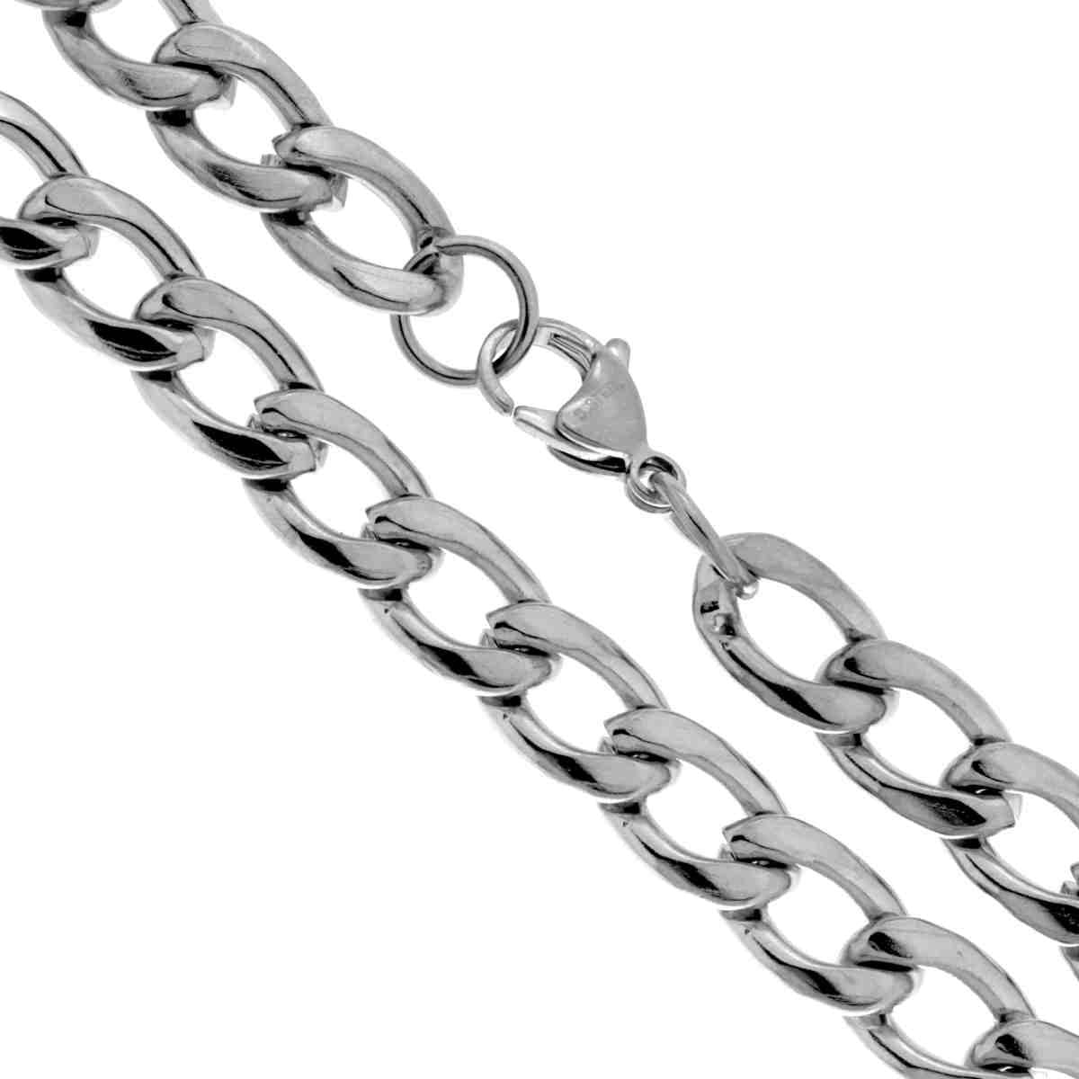 Catena Grumetta sezione mm 9 lunghezza cm 55 in ACCIAIO Brunito