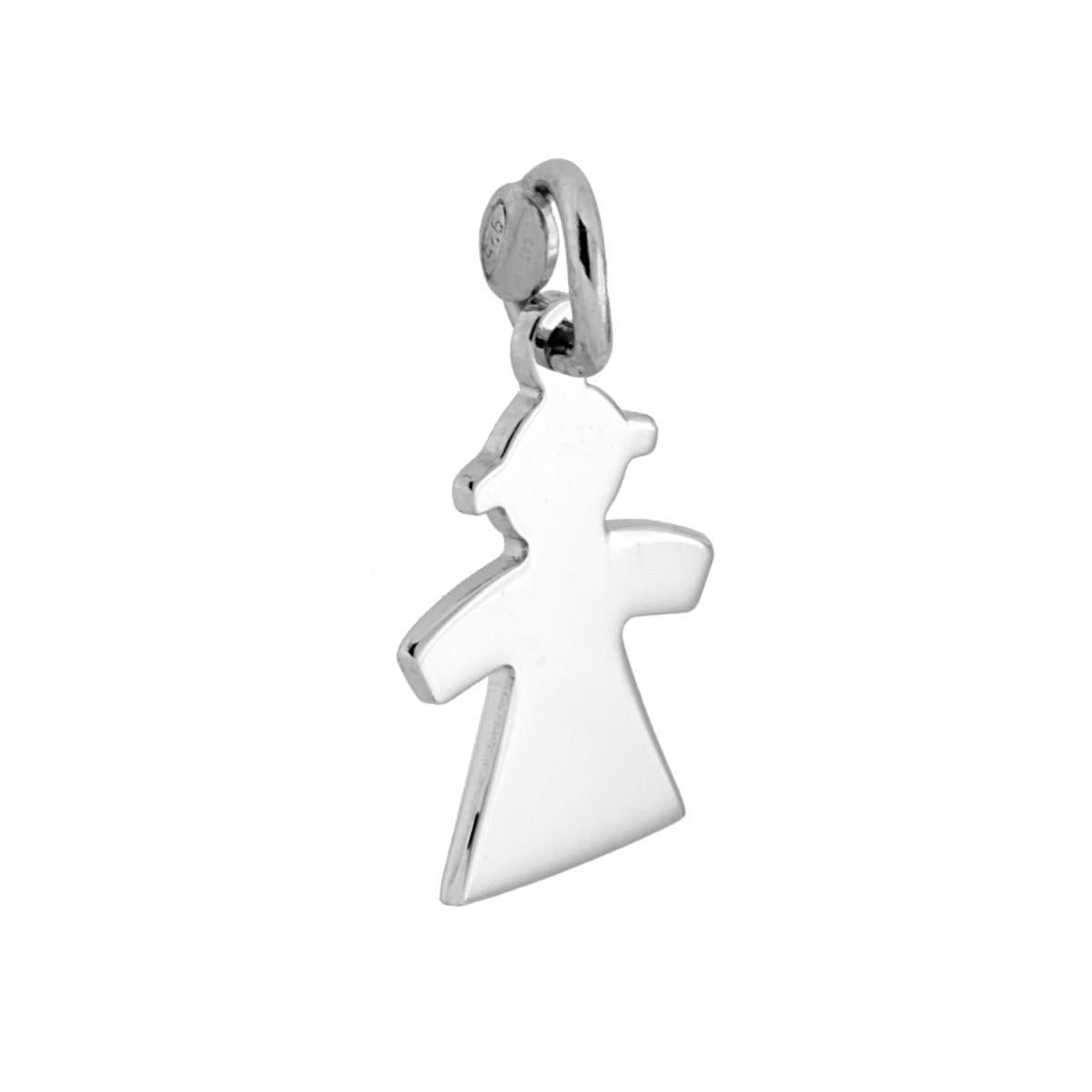 Ciondolo Bimba plain mm 15 in ARGENTO 925 Galvanica Rodio