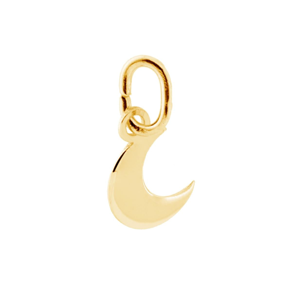 Ciondolo con Sagoma a forma di Luna in ARGENTO 925 Galvanica Oro