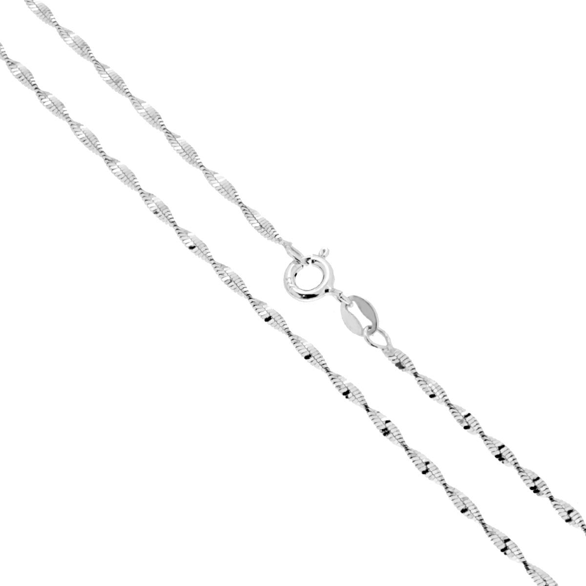 Catena Super Singapore 025 sezione mm 1.9 lunghezza cm 40 in ARGENTO 925
