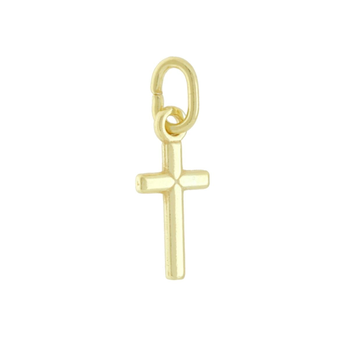 Ciondolo Croce Latina mm 11 in ARGENTO 925 Galvanica Oro