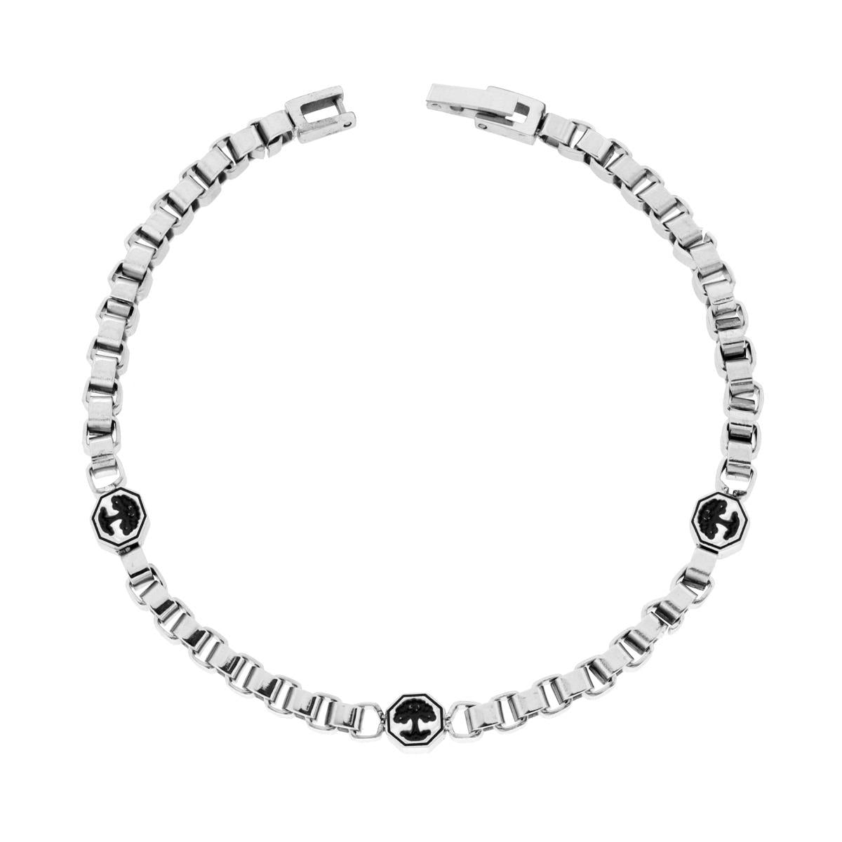 Bracciale Catena Veneziana con Albero della Vita in ACCIAIO