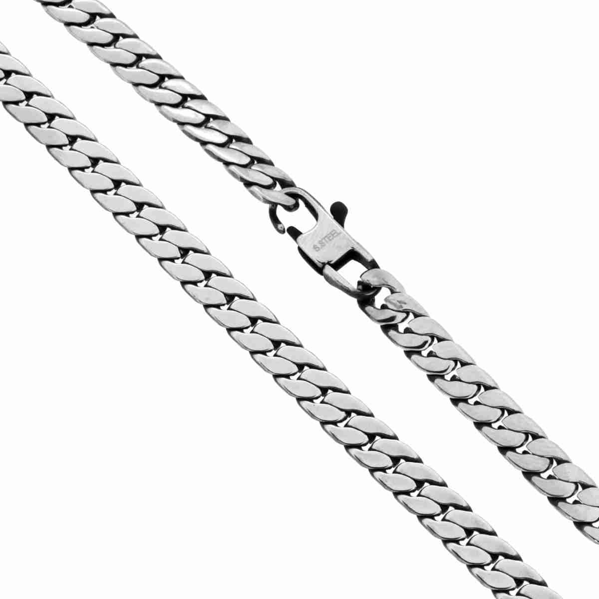 Catena Catena Grumetta Piatta sezione mm 5 lunghezza cm 60 in ACCIAIO