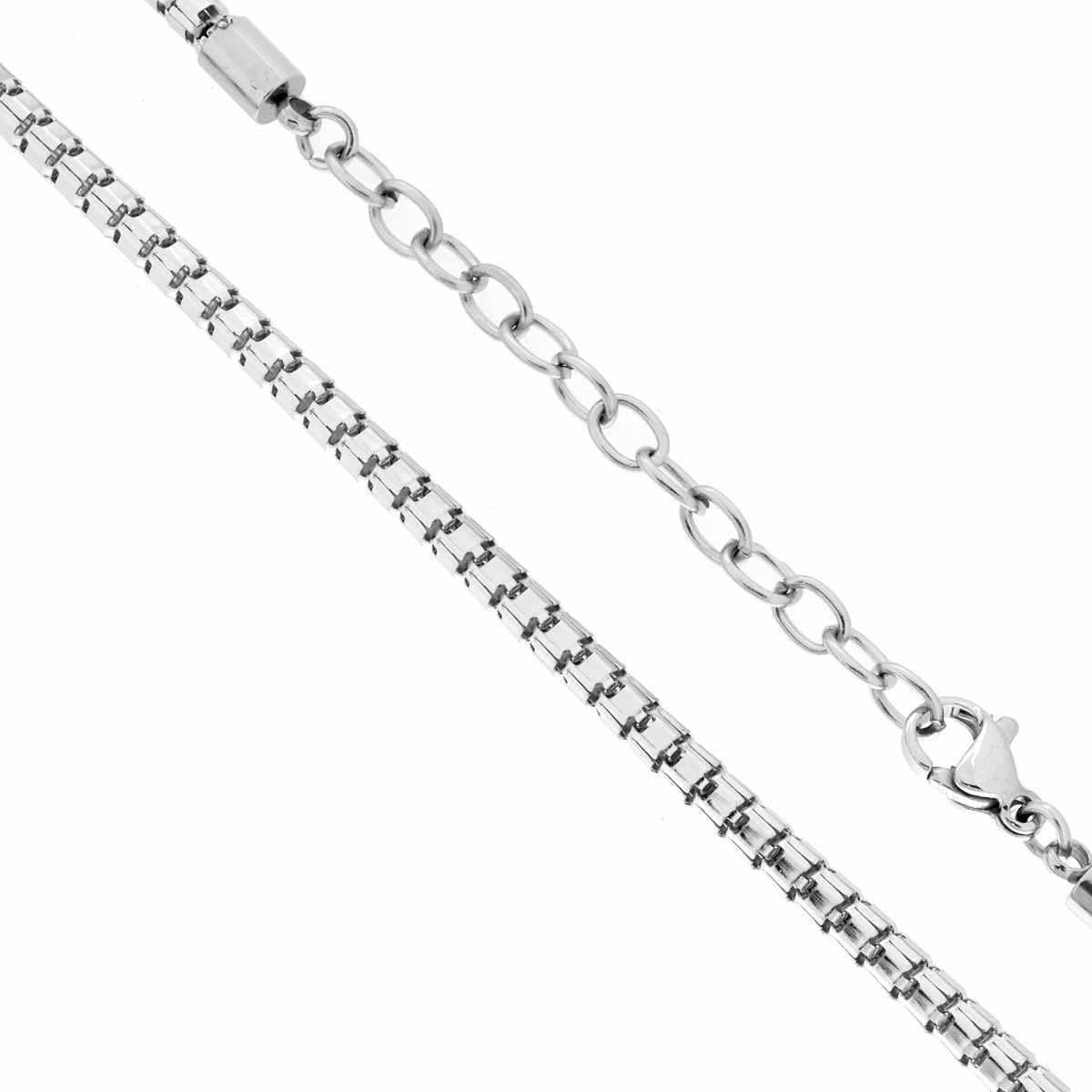 Catena Catena Coda di Topo sezione mm 3.2 lunghezza cm 50+5 in ACCIAIO