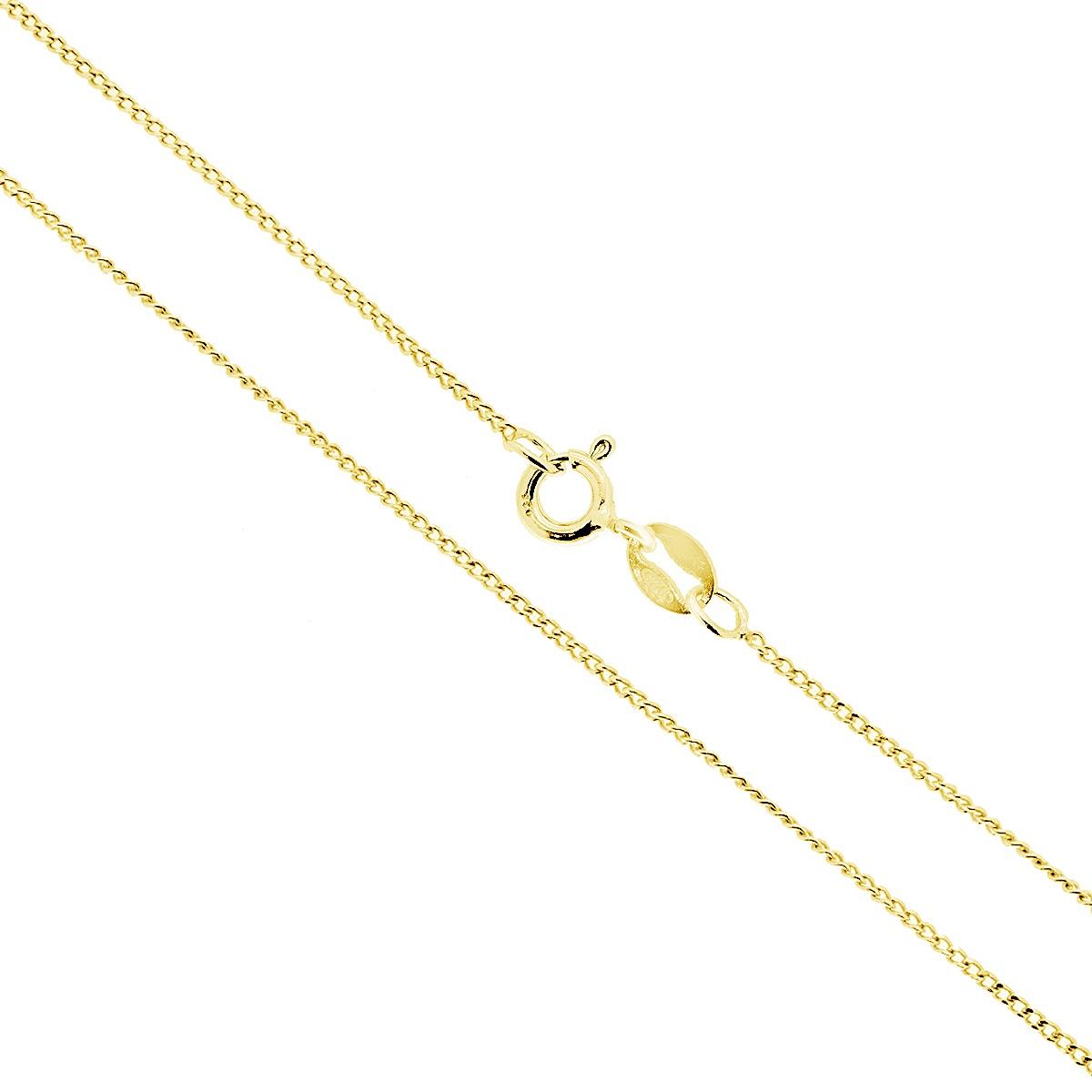 Catena Grumetta 030 sezione mm 1 lunghezza cm 45 in ARGENTO 925 Galvanica Oro