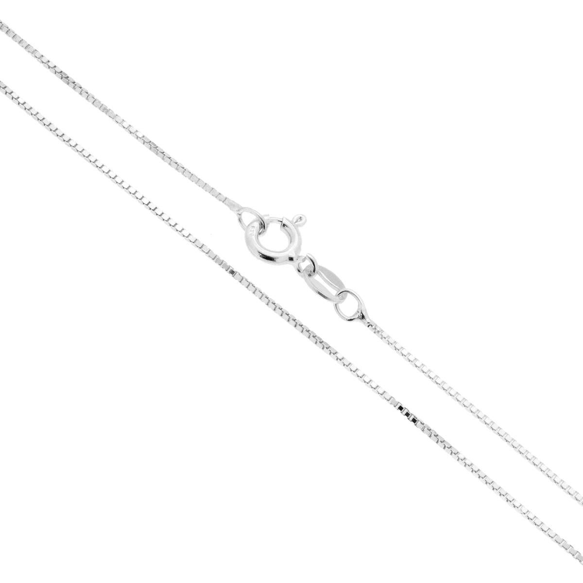 Catena Veneziana Diamantata 015 sezione mm 0.8 lunghezza cm. 45 in ARGENTO 925