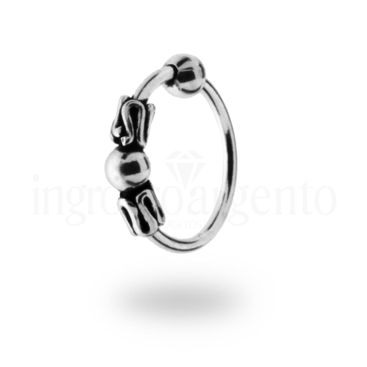Piercing Naso Cerchio Etnico 8 mm in ARGENTO 925