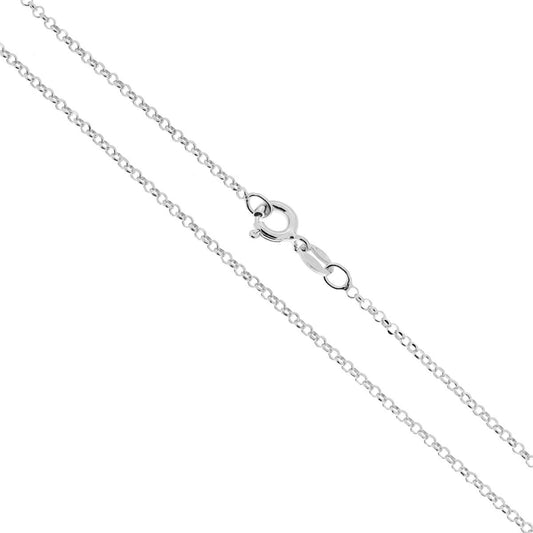 Catena Rolo Diamantata sezione mm 1.9 lunghezza cm 40 in ARGENTO 925 Galvanica Rodio
