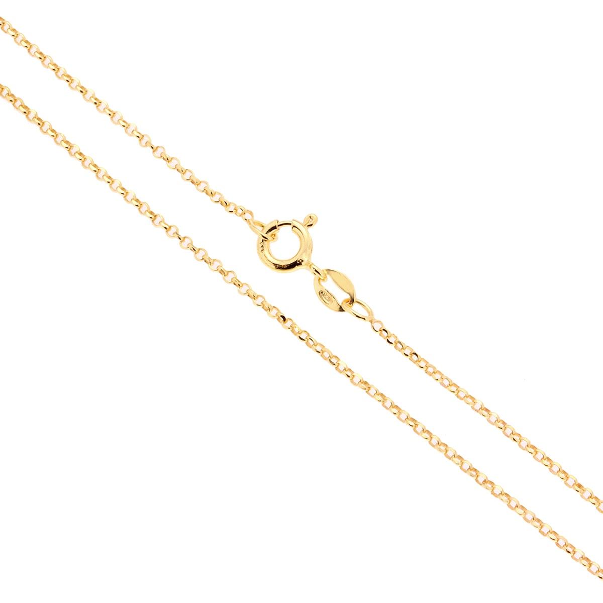 Catena Rolo Diamantata 022 sezione mm 1.5 lunghezza cm 45 in ARGENTO 925 Galvanica Oro