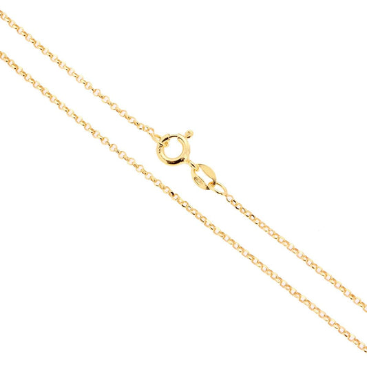 Catena Rolo Diamantata 022 sezione mm 1.5 lunghezza cm 50 in ARGENTO 925 Galvanica Oro