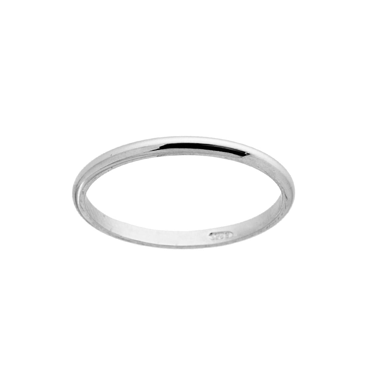 Anello Fedina Fermanello mm 1.8 in ARGENTO 925 Galvanica Rodio
