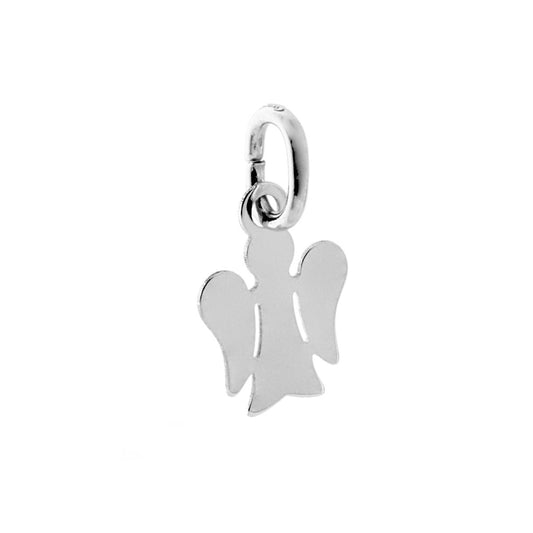 Ciondolo Angelo plain in ARGENTO 925 Galvanica Rodio