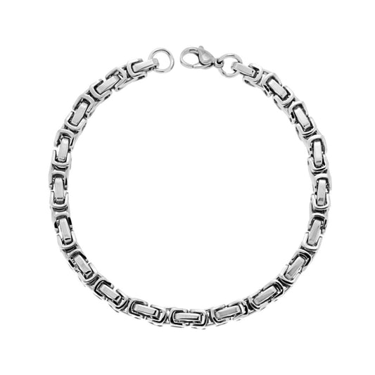 Bracciale Uomo Catena Bizantina in ACCIAIO