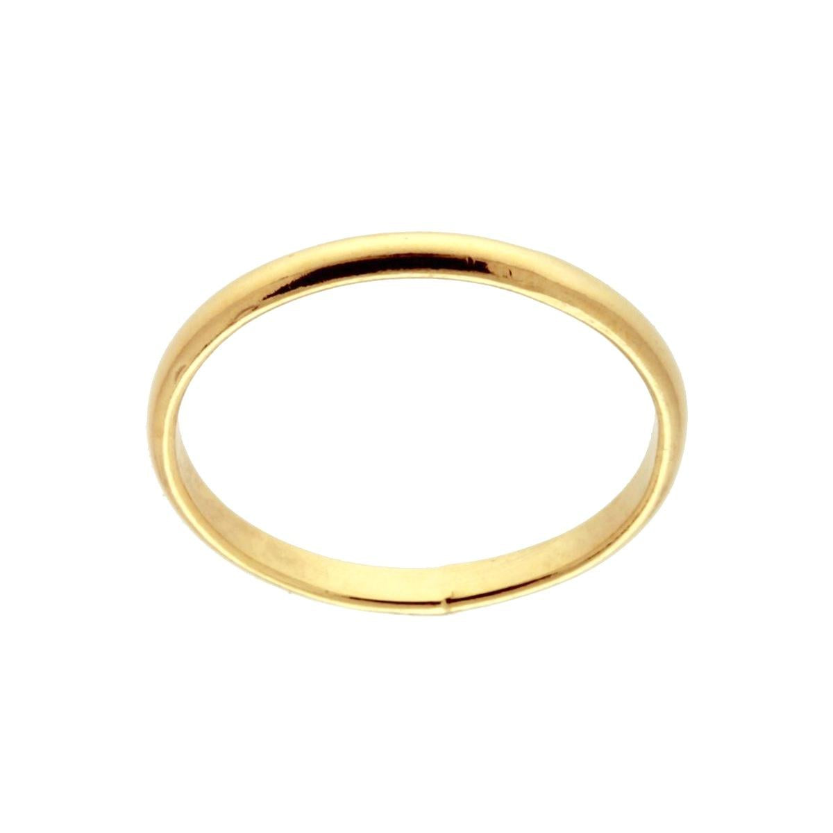 Anello Fedina Fermanello mm 1.8 in ARGENTO 925 Galvanica Oro