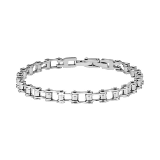 Bracciale Uomo Catena Imperniata Bicicletta in ACCIAIO