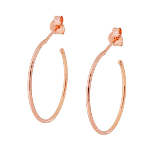 Orecchini Cerchio in ARGENTO 925 Galvanica Rosa