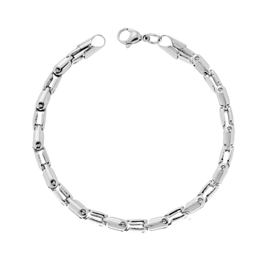 Bracciale Uomo Catena Imperniata in ACCIAIO