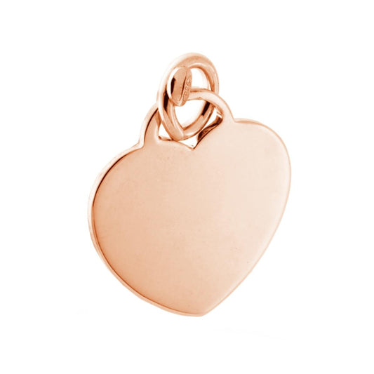 Ciondolo Lucchetto Cuore Plain mm 23 in ARGENTO 925 Galvanica Rosa