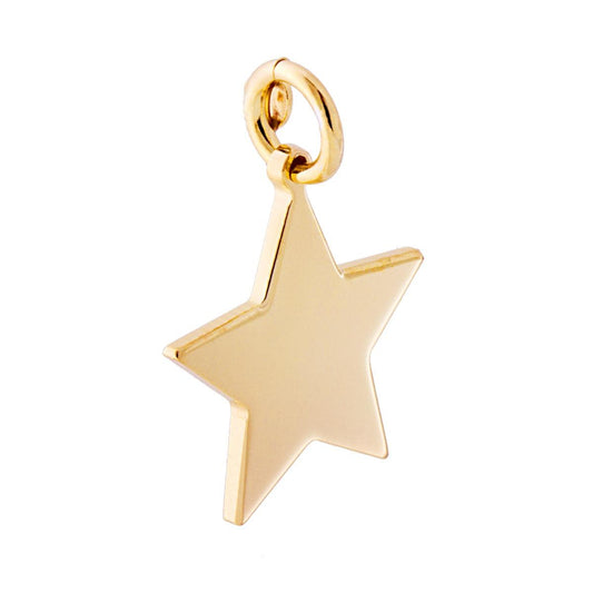Ciondolo Stella plain mm 19 in ARGENTO 925 Galvanica Oro