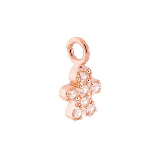 Ciondolo Bimbo con Zirconi Bianchi in ARGENTO 925 Galvanica Rosa
