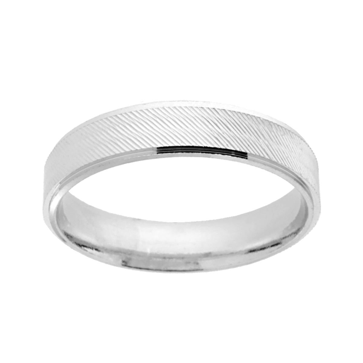 Anello Fedina modello Confort di Fidanzamento Lui e Lei Diamantata in ARGENTO 925 Galvanica Rodio