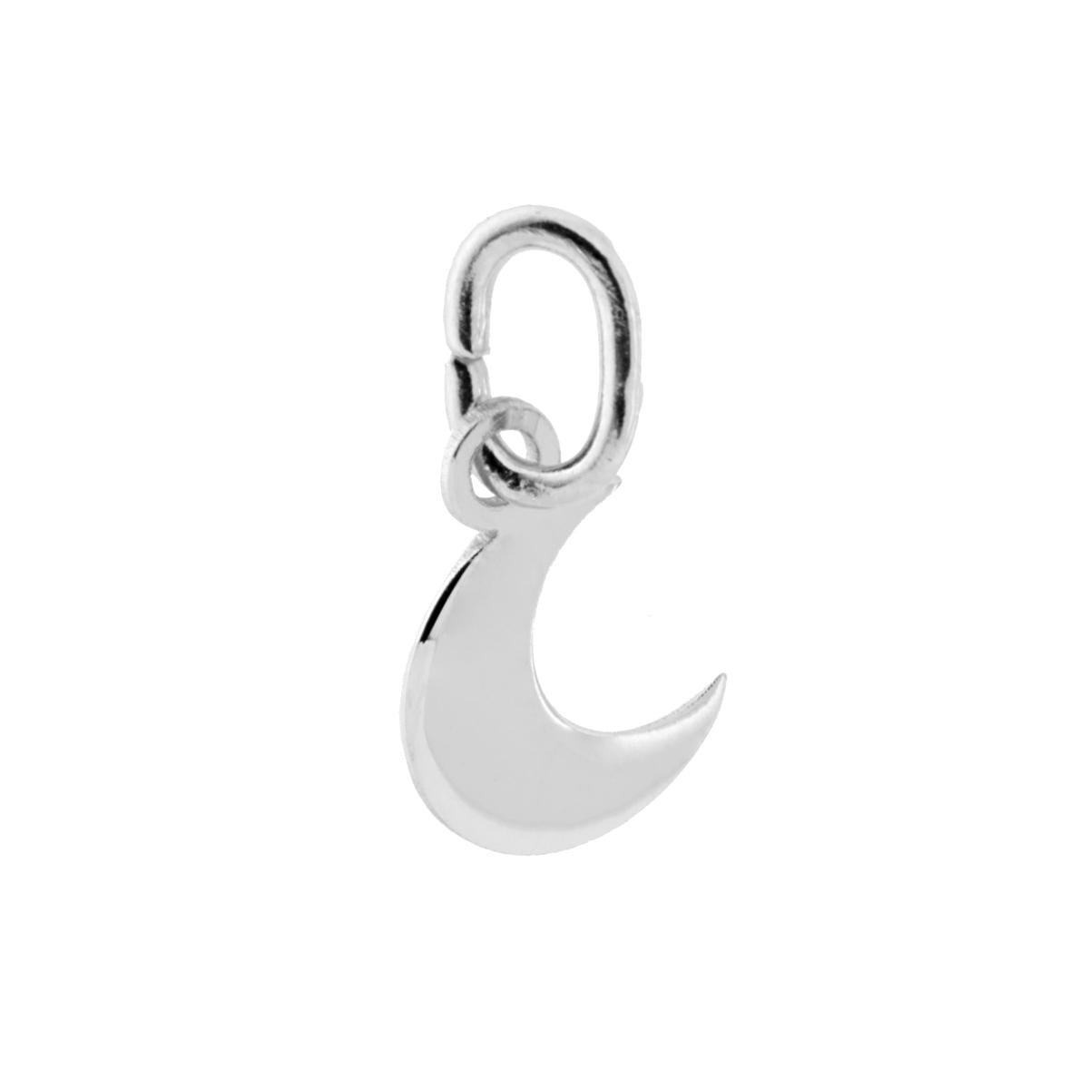 Ciondolo con Sagoma a forma di Luna in ARGENTO 925 Galvanica Rodio