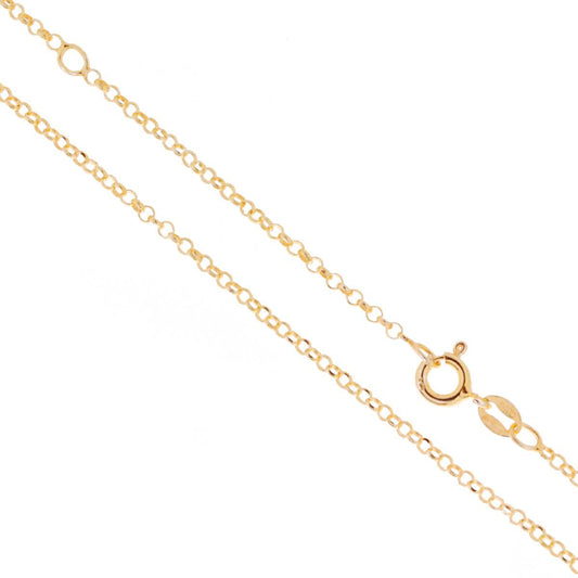 Catena Rolo Diamantata 027 sezione mm 2.1 lunghezza cm 45 + estensione cm 5 in ARGENTO 925 Galvanica Oro