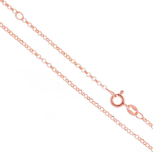 Catena Rolo Diamantata 027 sezione mm 2.1 lunghezza cm 45 + estensione cm 5 in ARGENTO 925 Galvanica Rosa