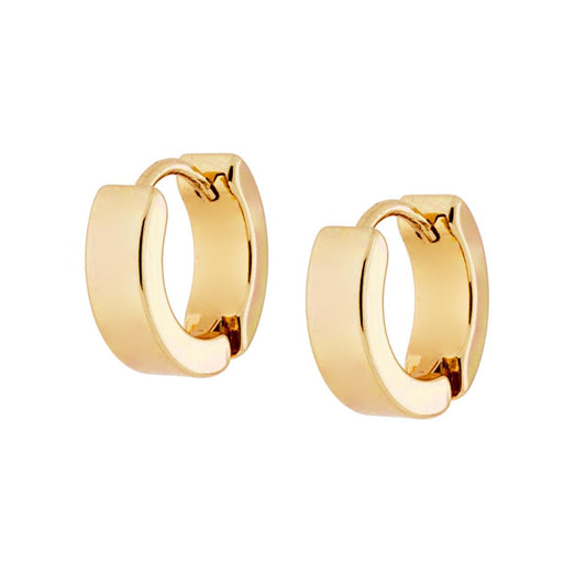 Orecchini Cerchio Galvanica Oro mm 13 in ACCIAIO