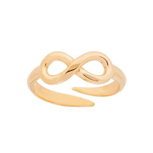 Anello Infinito con lavorazione lucida in ARGENTO 925 Galvanica Oro