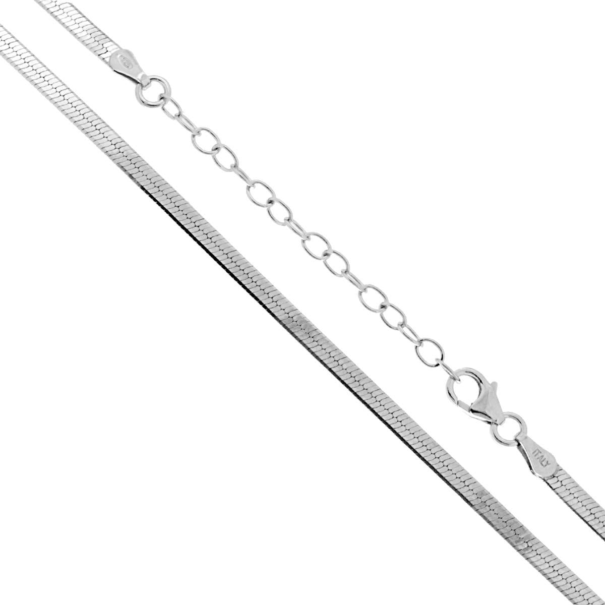 Catena Magik 40 sezione mm 2.8 lunghezza cm 40+4 in ARGENTO 925 Galvanica Rodio