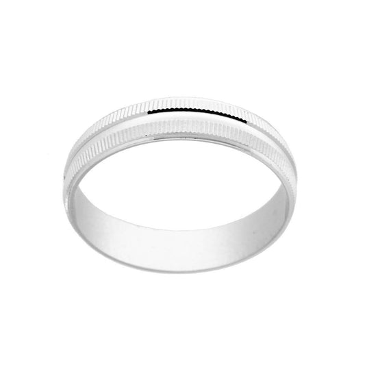 Anello Fascia Diamantata per Uomo in ARGENTO 925 Galvanica Rodio