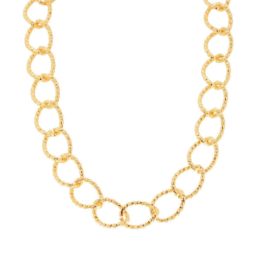 Collana Catena Grumetta Diamantata Galvanica Oro in OTTONE