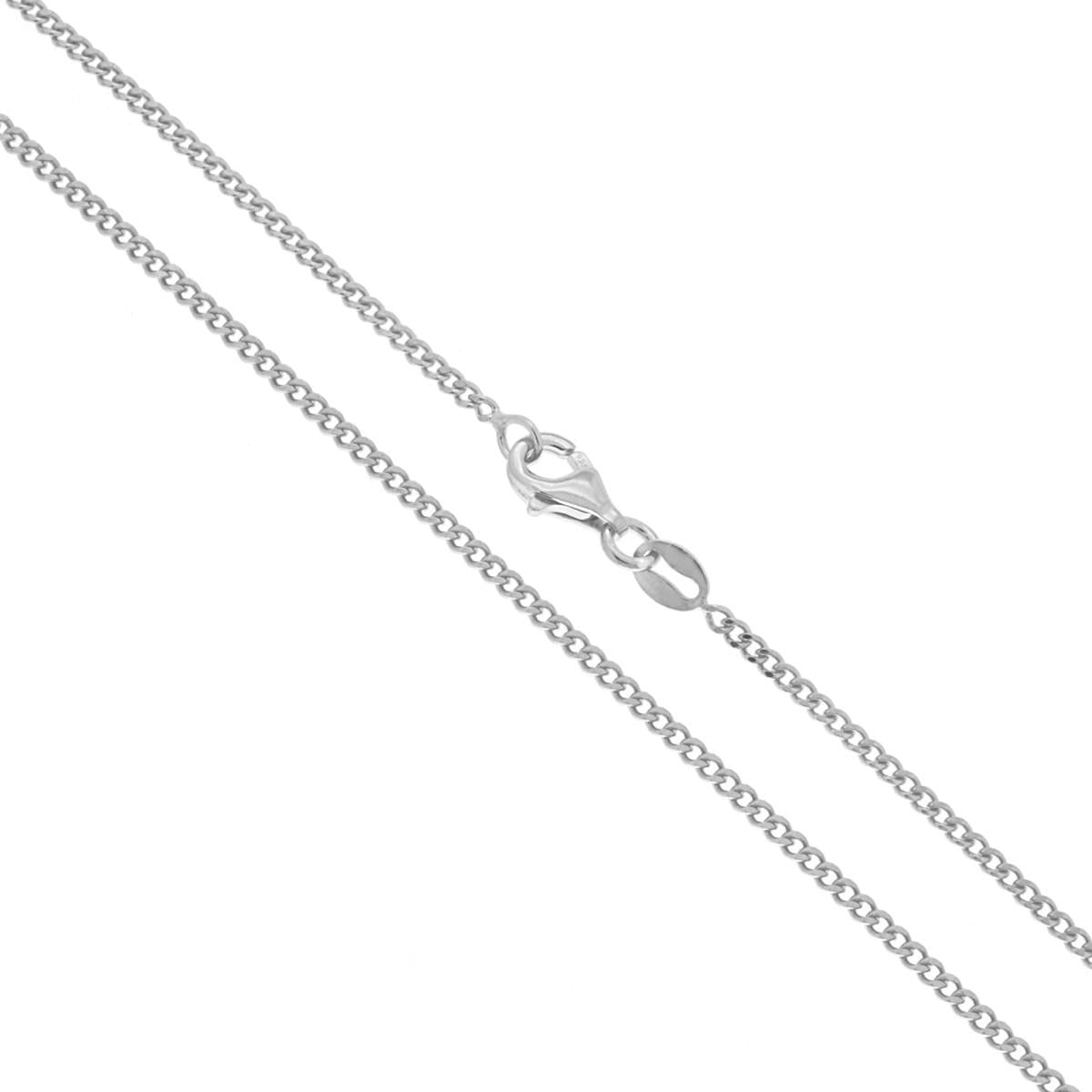 Catena Grumetta Diamantata 050 sezione mm 1,8 lunghezza cm 50 in ARGENTO 925 Galvanica Rodio