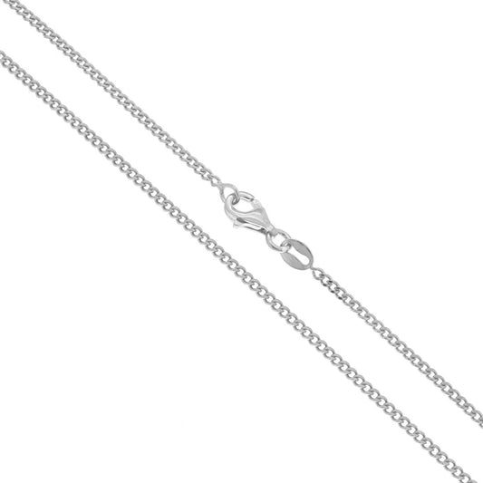 Catena Grumetta Diamantata 050 sezione mm 1,8 lunghezza cm 50 in ARGENTO 925 Galvanica Rodio