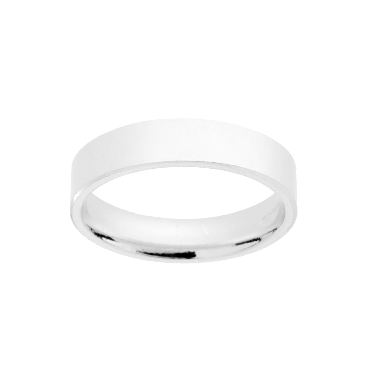 Anello Fede Classica Piatta Lucida Confort mm 4.2 in ARGENTO 925