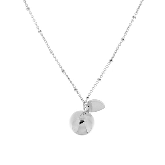 Collana Catena Forzatina Diamantata con Chiama Angeli mm 15 e Cuore in ACCIAIO