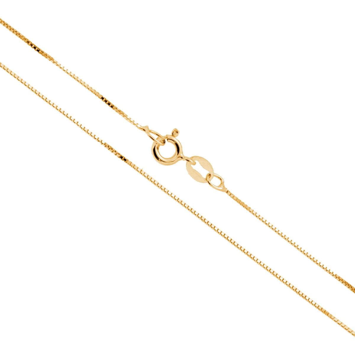 Catena Veneziana Diamantata 012 sezione mm 0.7 lunghezza cm 40 in ARGENTO 925 Galvanica Oro