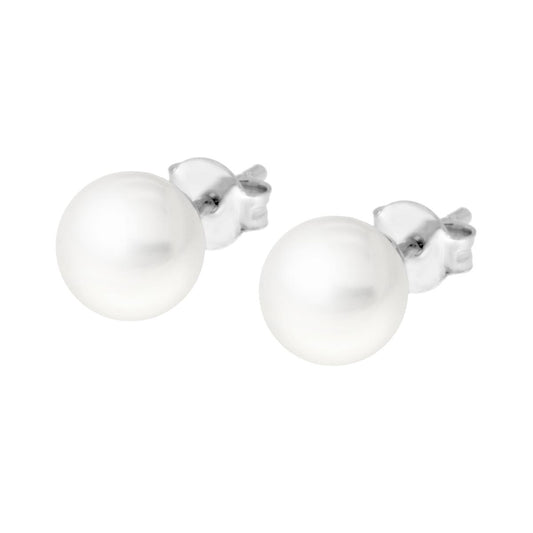Orecchini con Perla mm 8 in ARGENTO 925