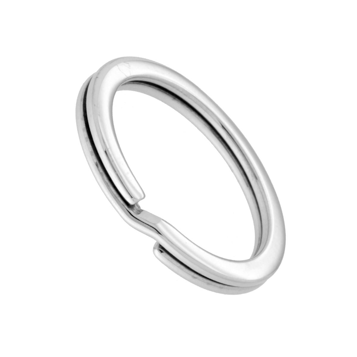 Semilavorato Brise Anello per Portachiavi mm 24 in ARGENTO 925 Galvanica Rodio