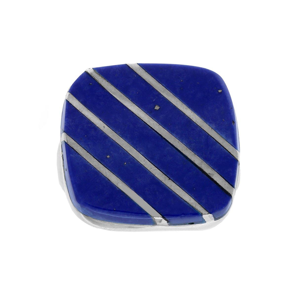 Anello Etnico Thailandese con Pietre Naturali Lapislazzuli in ARGENTO 925