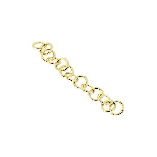 Semilavorato Allungo Catena Giotto 030 cm 3 in ARGENTO 925 Galvanica Oro