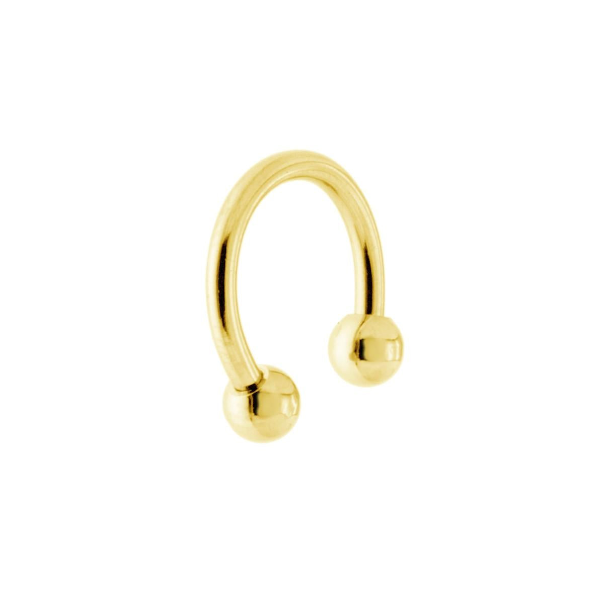 Body Piercing Circular Barbell mm 10 con Palline mm 3 in ACCIAIO Chirurgico colore Oro