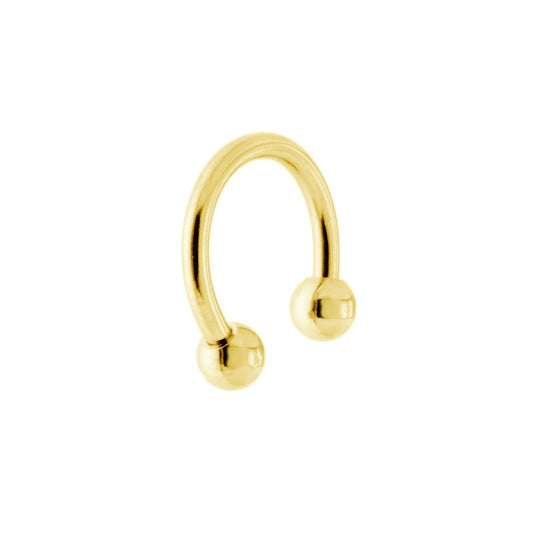 Body Piercing Circular Barbell mm 10 con Palline mm 3 in ACCIAIO Chirurgico colore Oro