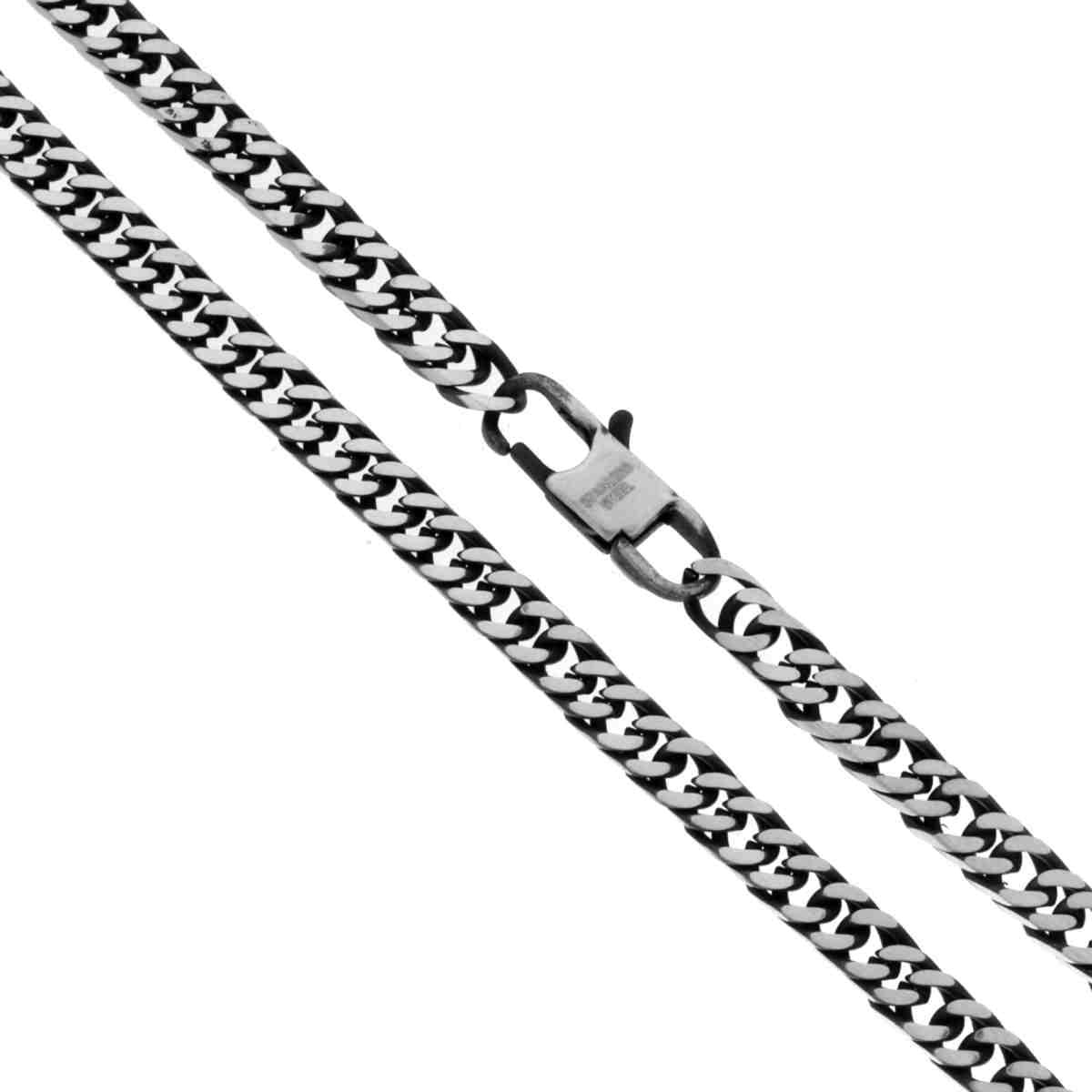 Catena Grumetta Diamantata sezione mm 4.4 lunghezza cm 50 in ACCIAIO colore Brunito