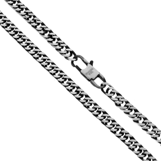 Catena Grumetta Diamantata sezione mm 4.4 lunghezza cm 50 in ACCIAIO colore Brunito